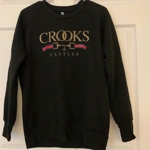 Crooks and castle black crew neck